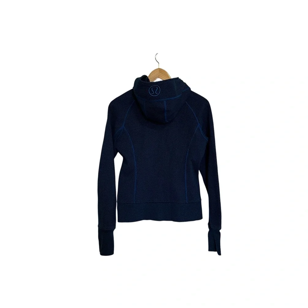 Lululemon Scuba Hoodie Double Diamond Baroque Blue Size 6 Preloved Condition